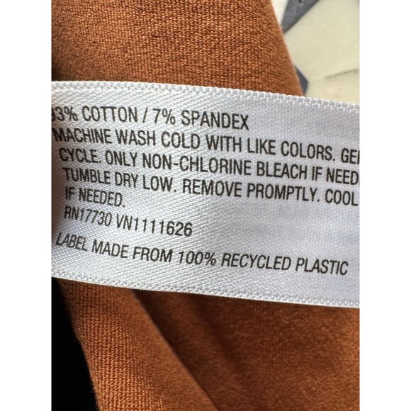 A New Day Womens Brown Side Zip Capri Pants Size 8 Cotton/Spandex Blend - Picture 4 of 5